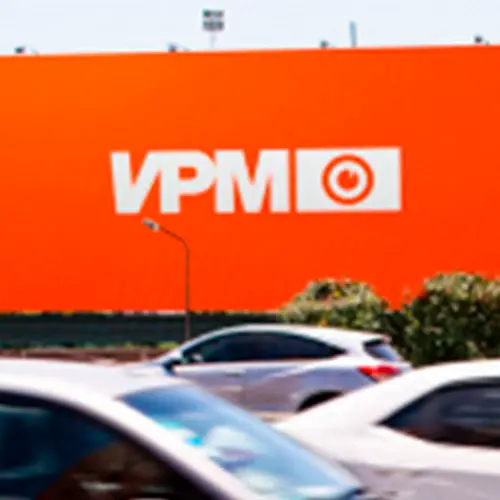 Espectacular fondo Naranja Logo de VPM