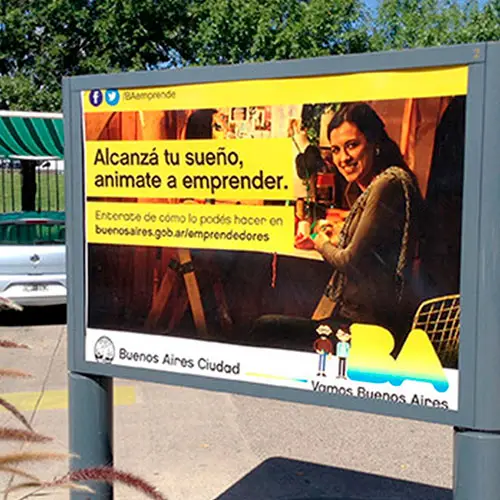 Anuncio en Transiluminado de Vamos Buenos Aires, Alcanzá tu sueño, animate a emprender